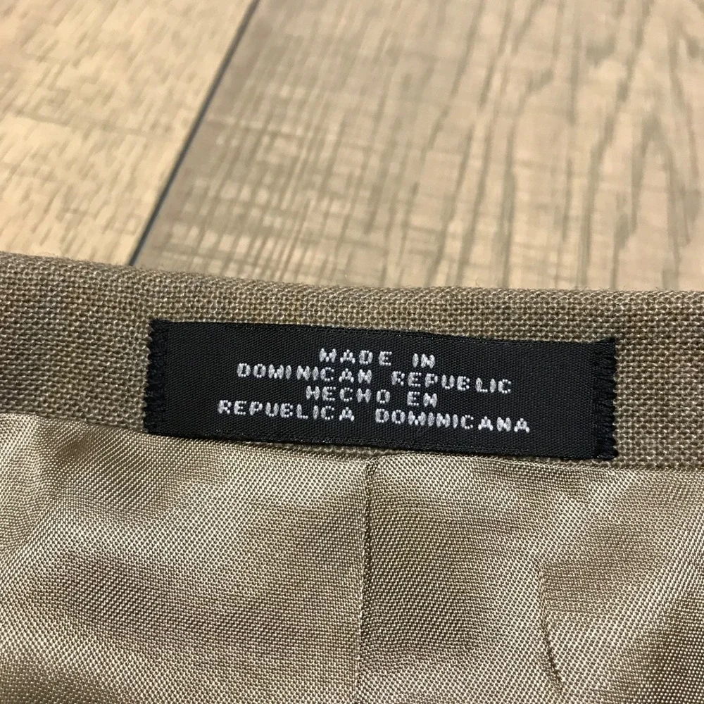 Stafford Hopsack‎ Blazer Mens Size 46L Worsted Wool Blend Brown Sport Coat NEW